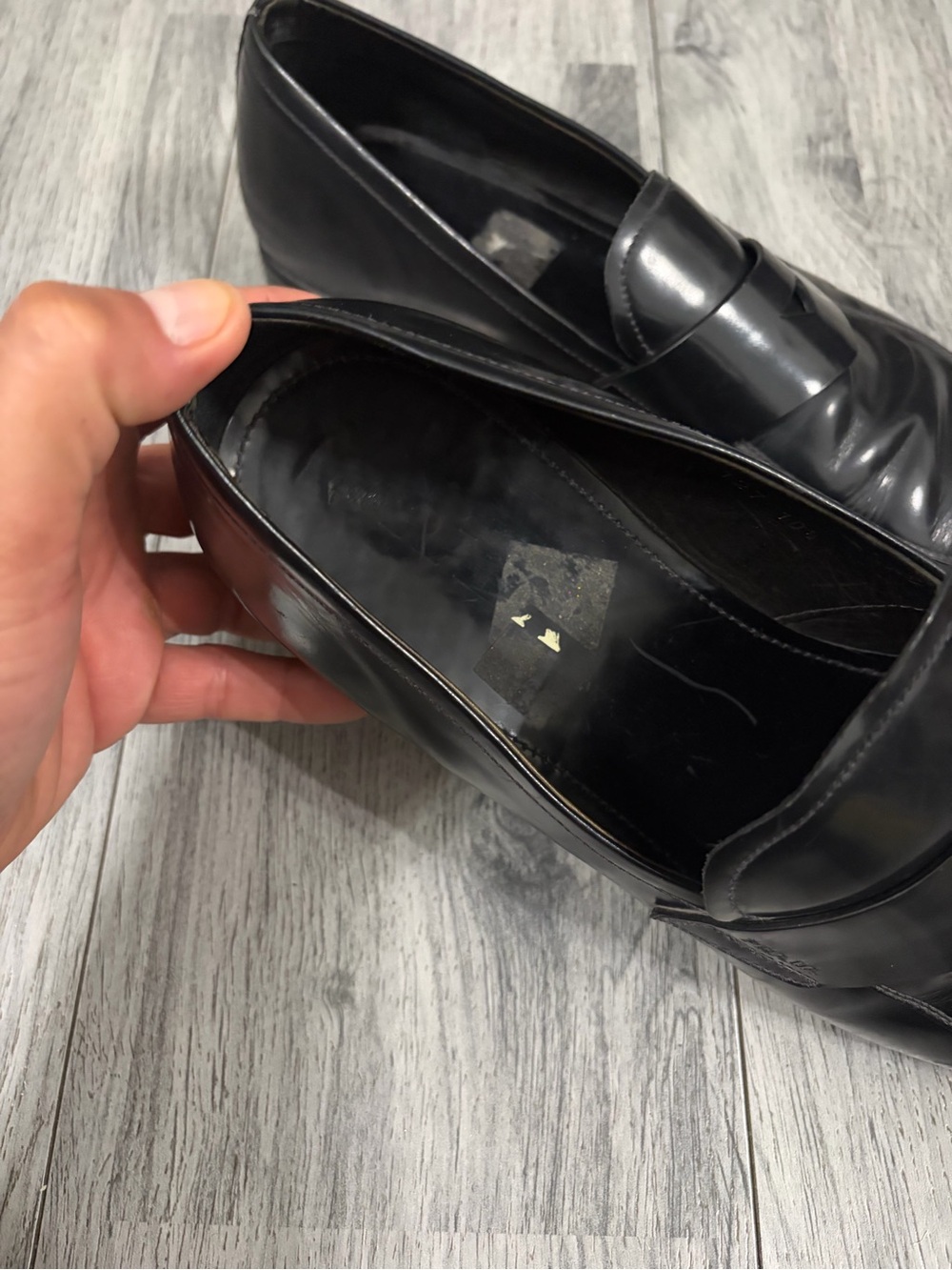 Prada Black Leather Penny Loafers - Picture 6 of 11